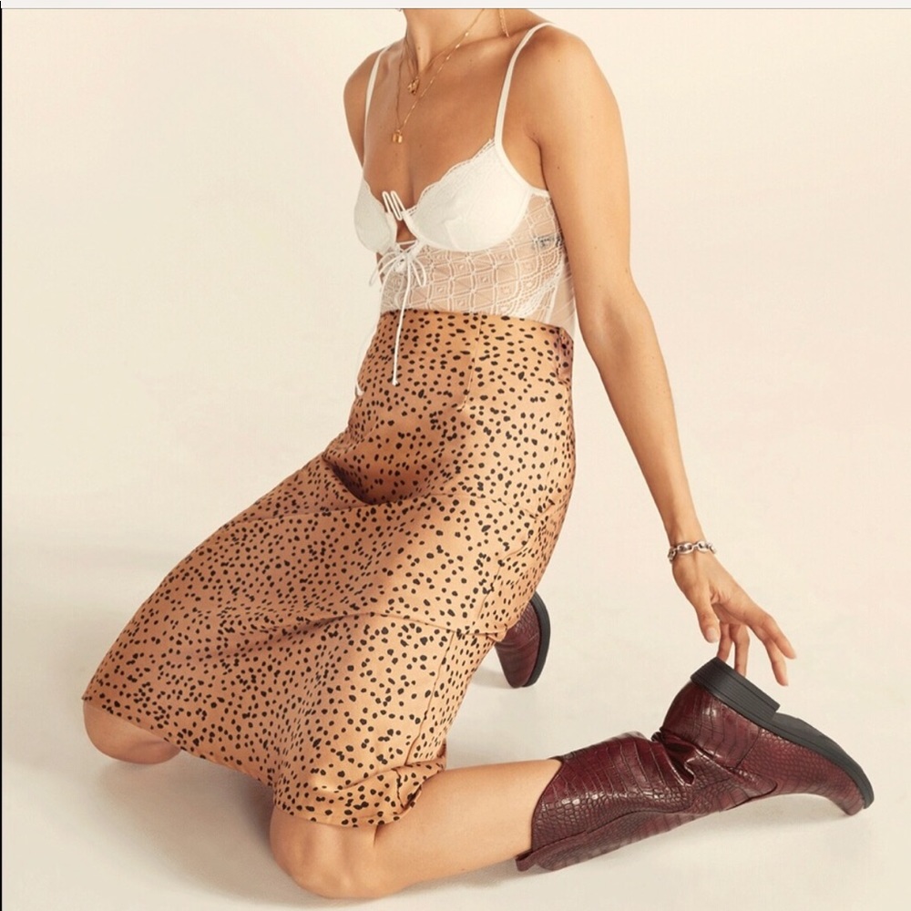 Nasty Gal Cheetah/Leopard Print Midi Skirt